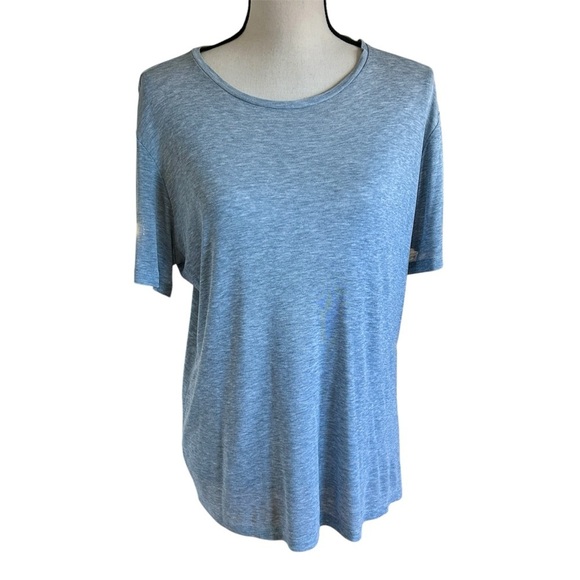 & Other Stories Short Sleeve Tee Gray Relaxed Fit Silky Lyocell size US 12 - Picture 2 of 14
